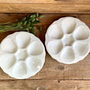 2 assiettes à huîtres porcelaine  Apilco France