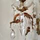 3 Bronze and crystal light wall sconce, late 19th century
