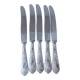 5 vintage silver-plated knives with stainless steel blades 240514