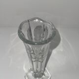Small classic glass vase soliflore H16