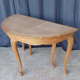 Half-moon beech console