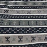 Traditional handmade grey and white black carpet 76x149cm