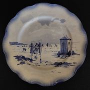 Sarreguemines earthenware plate with Marine decor late 19th century early 20th century