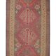 Tapis Kilim vintage des années 1960 fait main en laine tribale 342 x 147 cm