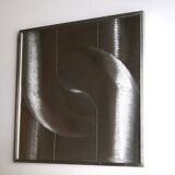 Tableau link of chain kinetic optical art signed by Patrick Dupré