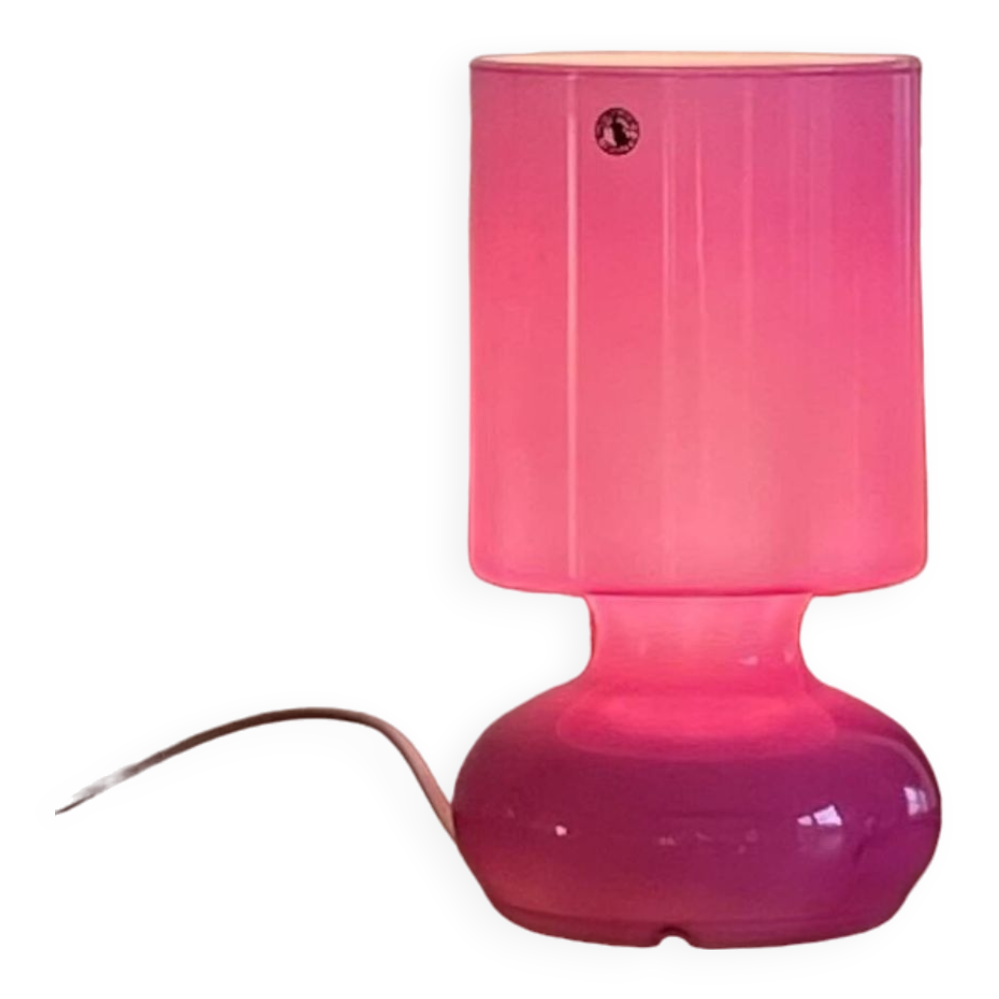 Lykta purple glass table lamp Ikea 80s vintage LAMP-7147