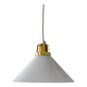 1950s Scandinavian pendant lamp in glass and brass