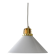 1950s Scandinavian pendant lamp in glass and brass