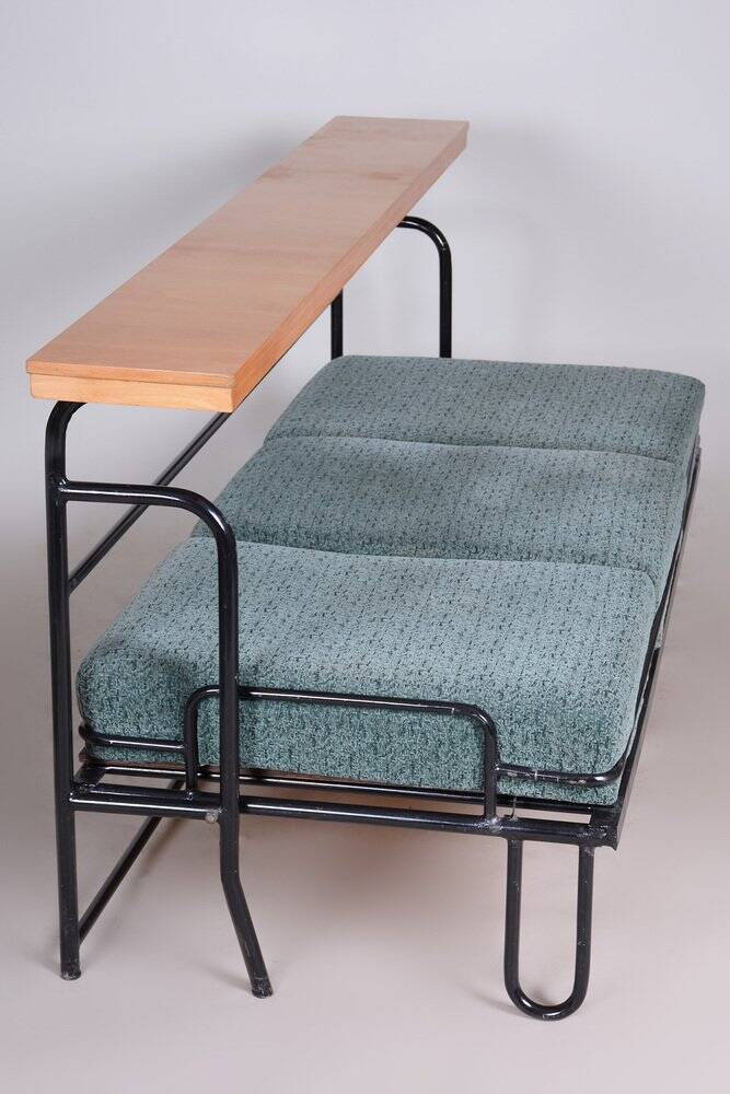 Brown & Blue Bauhaus Sofa, Czechia, 1930s