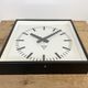 Black Industrial Square Wall Clock from Pragotron, 1970s