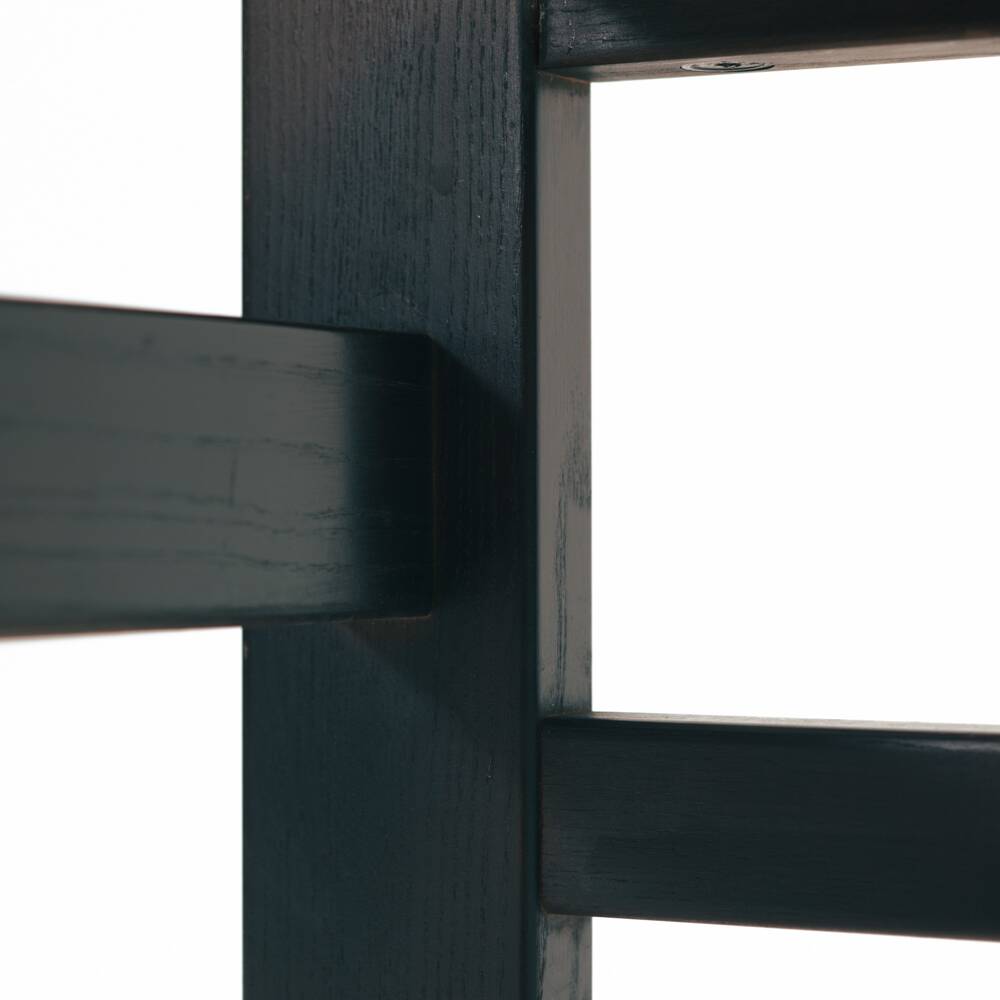 Vintage Brutalist Hide Leather and Wood with Rope Dining Chairs, Set of 2