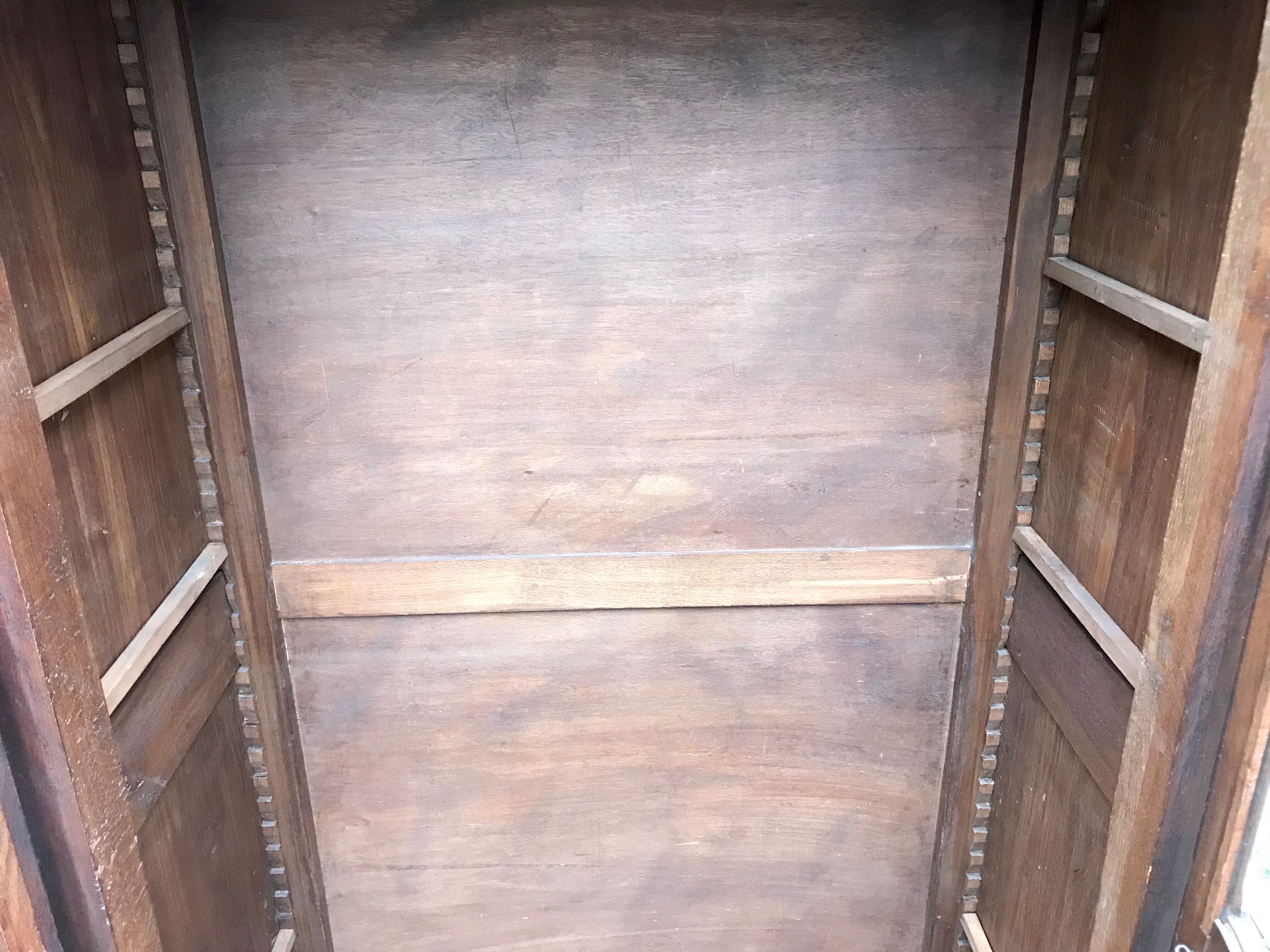 Old semi-glazed wardrobe