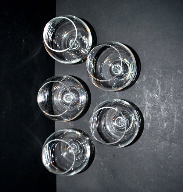 V&B Villeroy Boch lot de 5 verres ballon cognac brandy en cristal