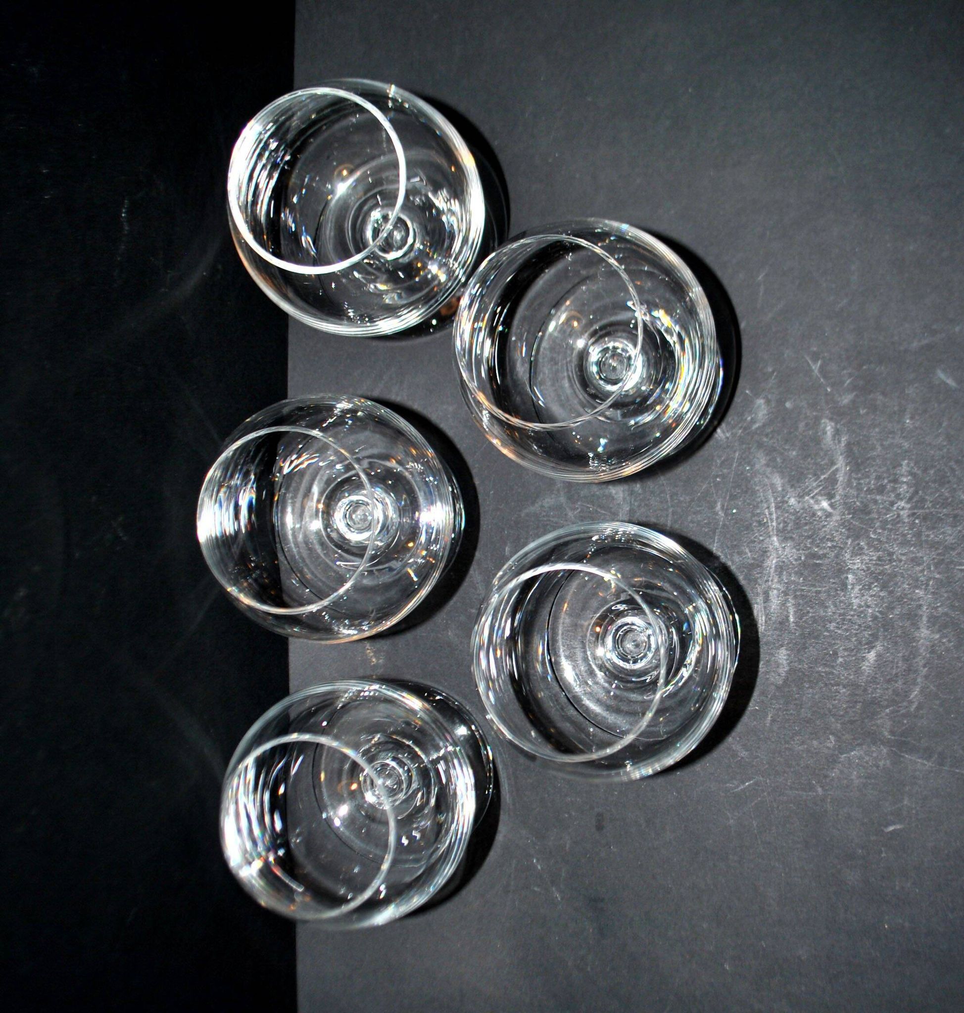 V&B Villeroy & Boch set of 5 crystal balloon glasses for cognac and brandy