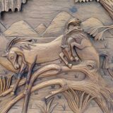 Wooden relief painting