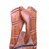 Masque africain en bois et pierre incrustée, Côte d'Ivoire 1979