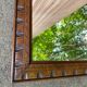 Wall mirror in carved solid wood, Henri II style, 52x45cm.