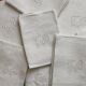 8 antique napkins in monogrammed and damask white linen
