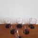 Set of 6 two-tone old art deco glasses