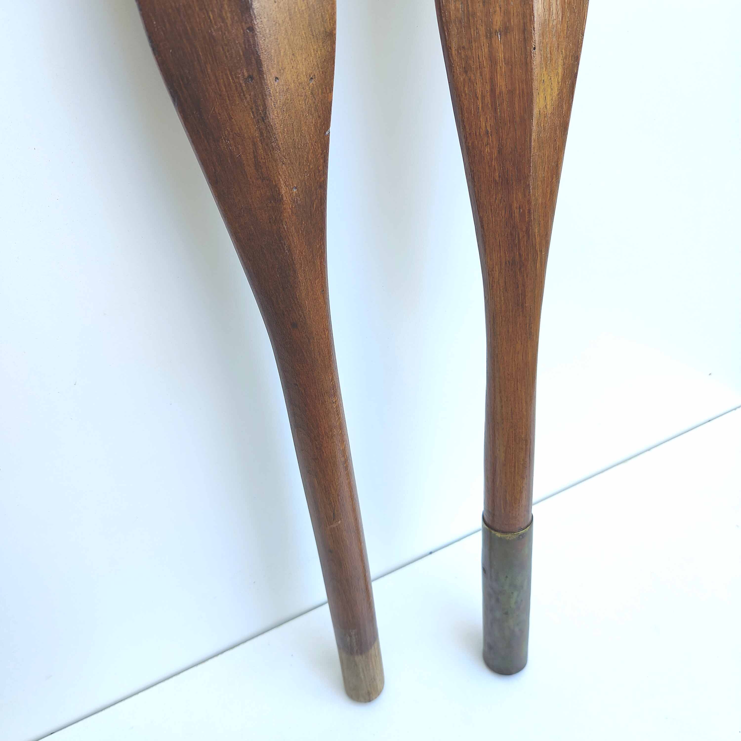 Wooden boat oar paddle
