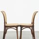 Ensemble de 2 chaises de bistrot avec structure en bois