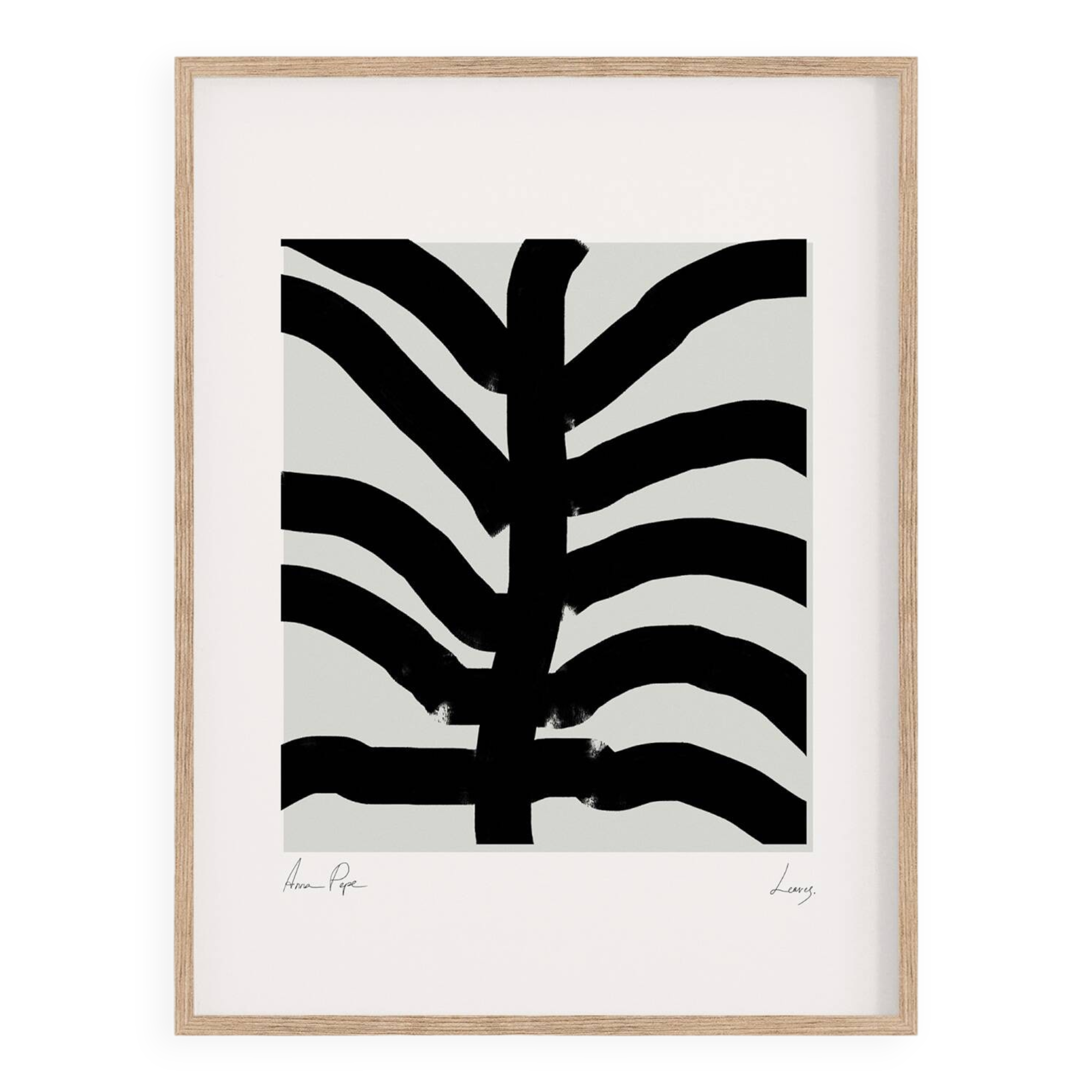 Abstract black lines giclee print, 50x70cm