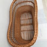 Vintage wicker cradle with 50-60s wheels