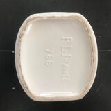 Lot of 6 spice boxes earthenware decoration lustucru checkerboard pattern