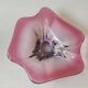 Vide poche forme florale libre. Aux tons roses. Style Murano. Diam 24 cm