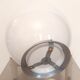White opaline globe ceiling lamp – 50s/60s
