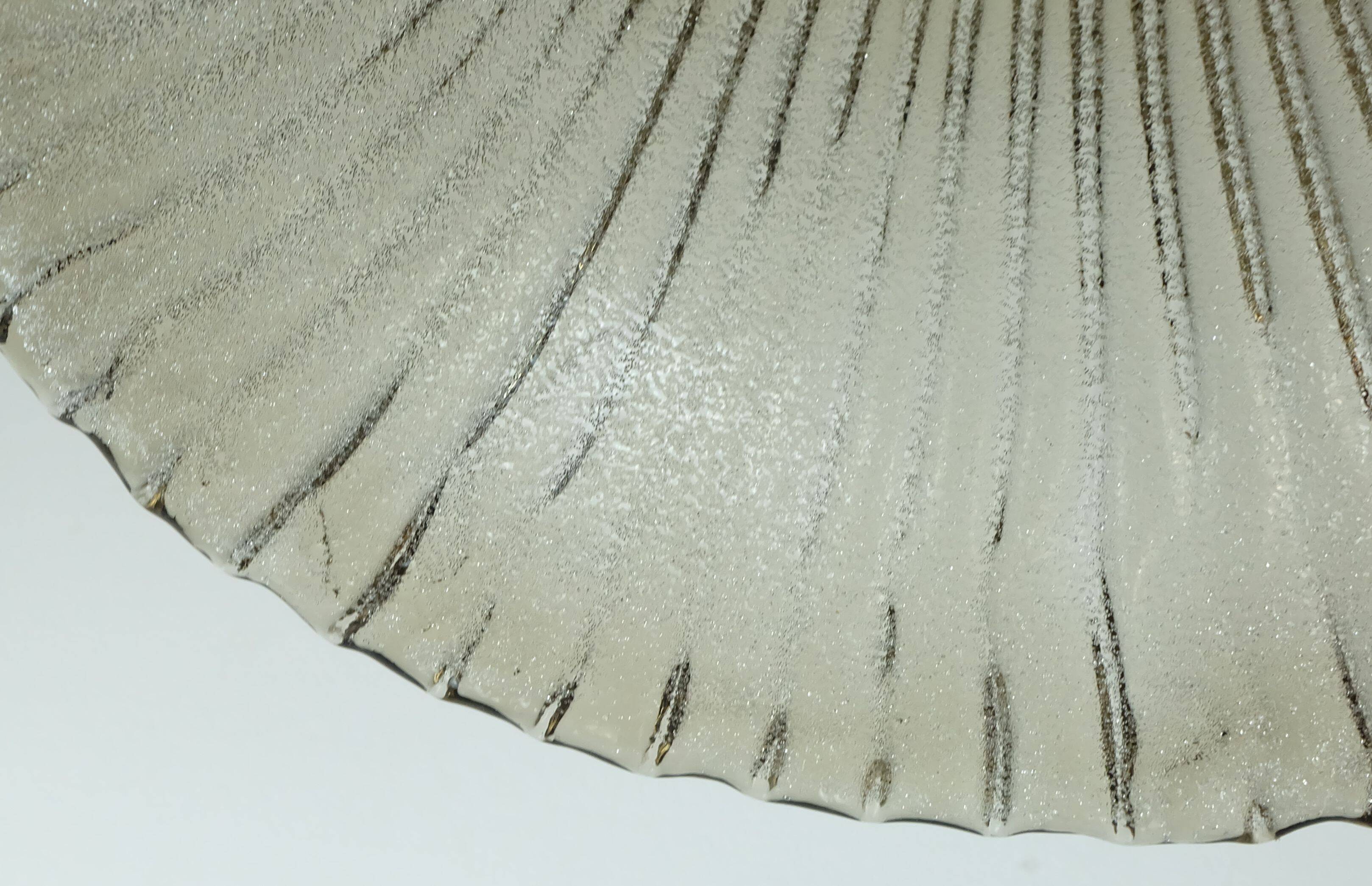 Suspension vintage briloner leuchten verre de murano et métal années 1970