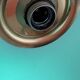 Lighting, billiard chandelier in brass and opaline