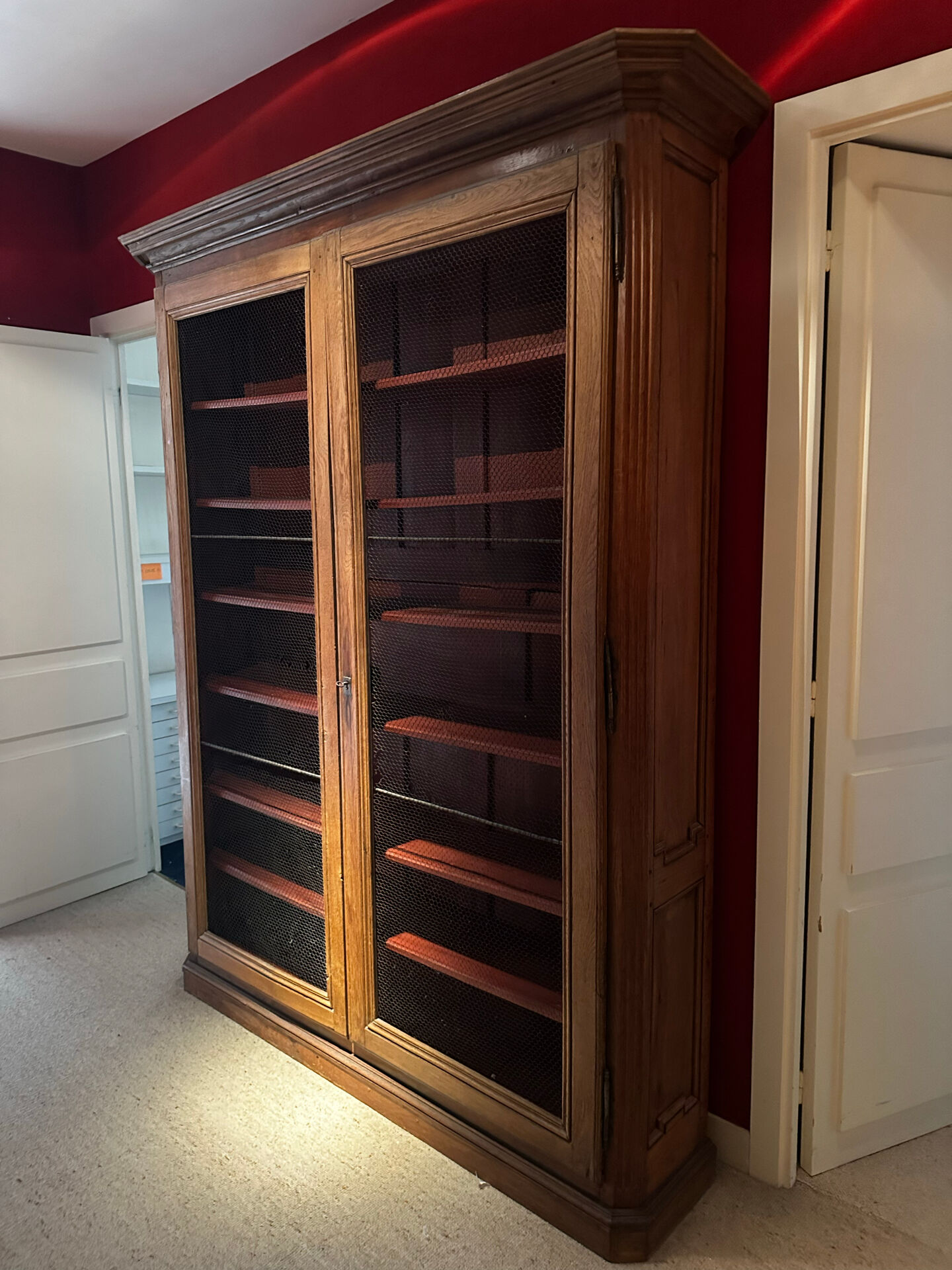 Grande Bibliothèque Française Louis XVI en Chêne, XVIIIe Siècle