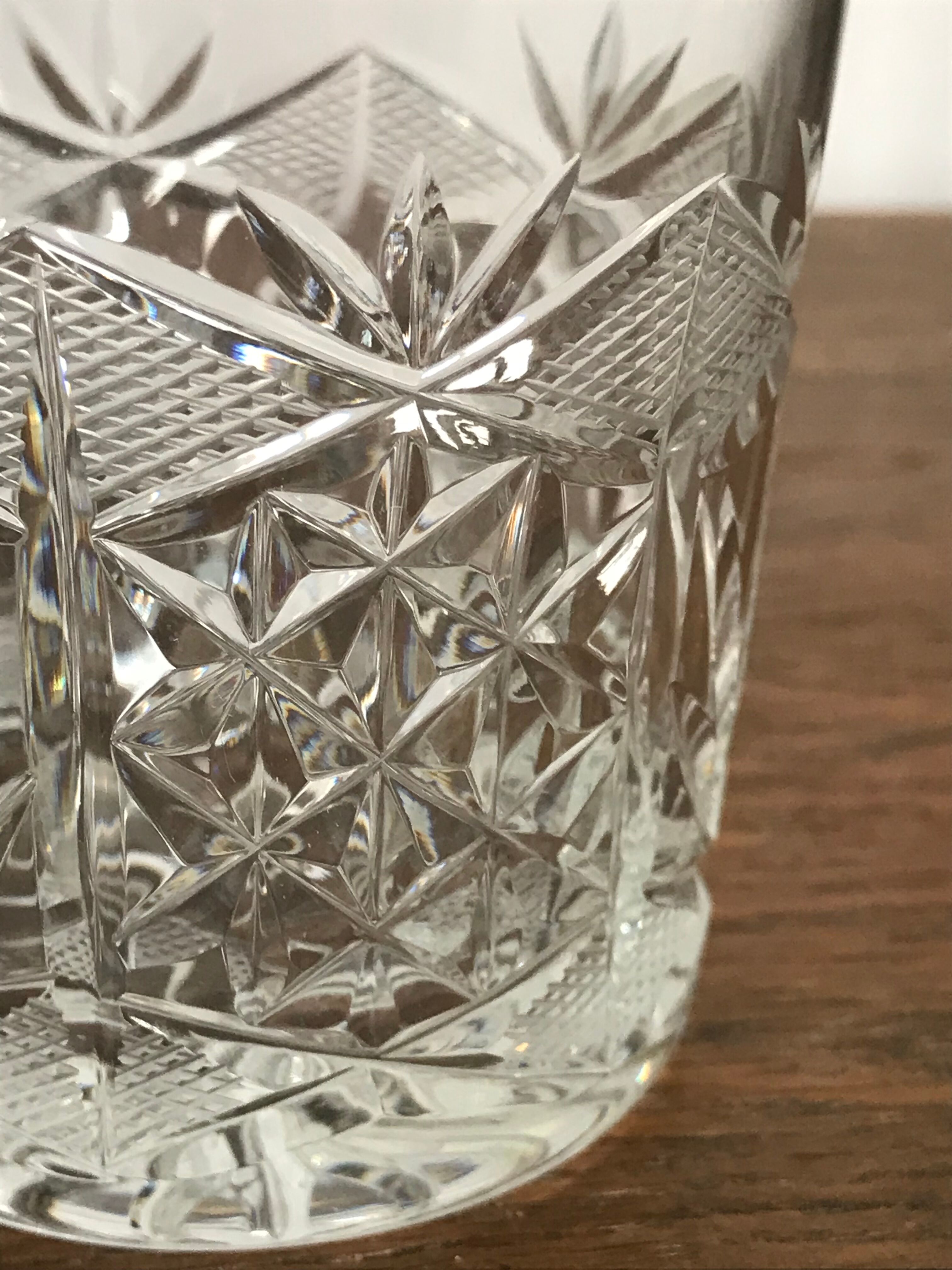 Set of 5 crystal whiskey glasses