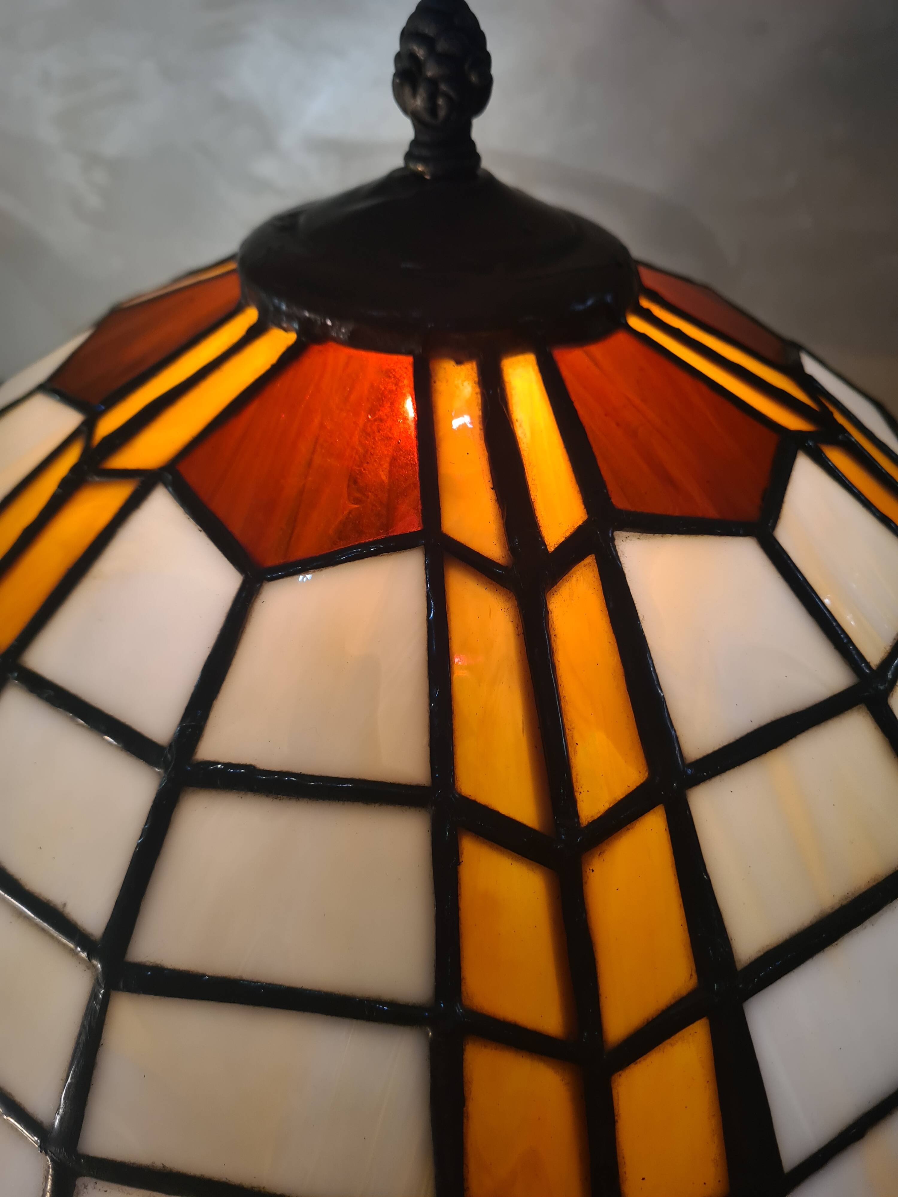 Empire lamp in bronze and marble, large size 70x43, 6kg, and a superb lampshade.