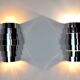 Pair of Chrome wall lamps, half-moon, Italy, 1970