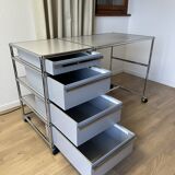 USM Haller desk in matte silver