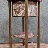 Meuble d'apparat en marbre et laiton doré circa 1880-1900