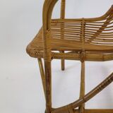 Pair of vintage bamboo armchairs, Bonacina style