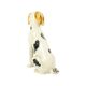 Statue de Chien Vintage Sculpture Craquelé Céramique Italie 31cm