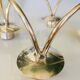 Danish chandelier in silver metal signed