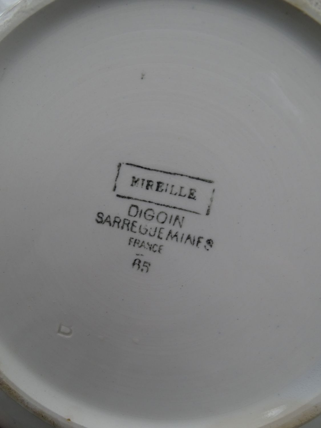 Digoin's soup maker - Mireille model - Rose decoration and green liseret - circa 1940