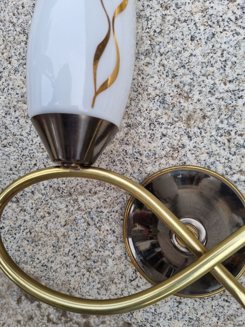 Pair of vintage double wall lamps, 50s.