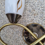 Pair of vintage double wall lamps, 50s.