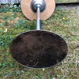 Art deco metal pedestal table