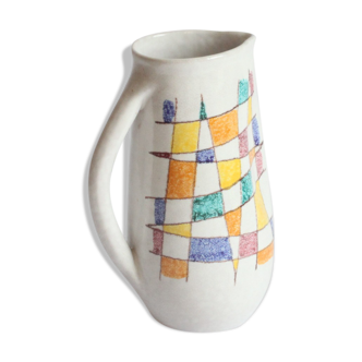 Color block pitcher by Aldo Londi for Bitossi, Italy 1960s.