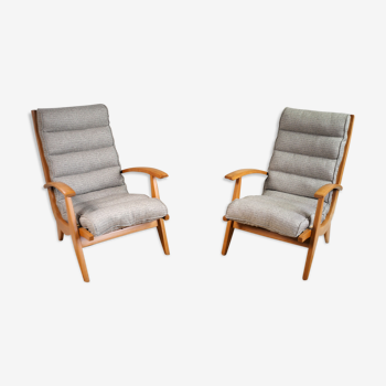 Pair of chairs FS 123 Free - Span France 1954