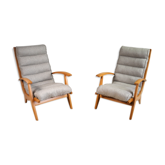 Pair of chairs FS 123 Free - Span France 1954