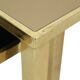 Tables gigognes Hollywood Regency Belgo Chrome plaqué or 23 carats