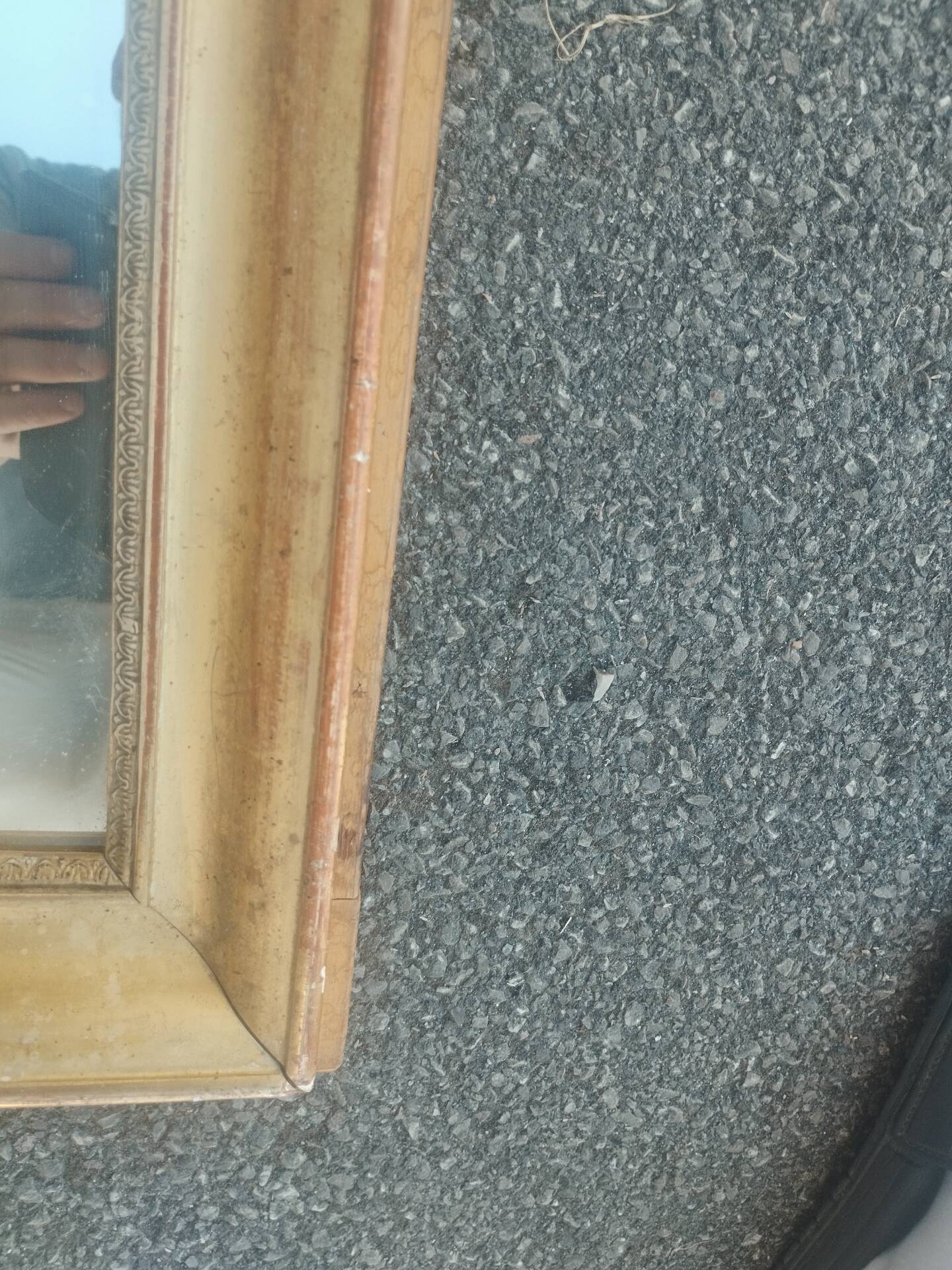 Miroir ancien en stuc doré époque xixeme